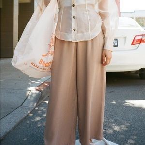 OPEN PLAN 
TENCEL TROUSERS - BEIGE